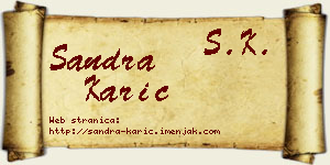Sandra Karić vizit kartica